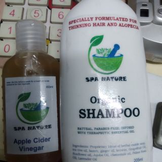 Spa Nature Organic Shampoo Thinning Hair Alopecia 200ml Shopee