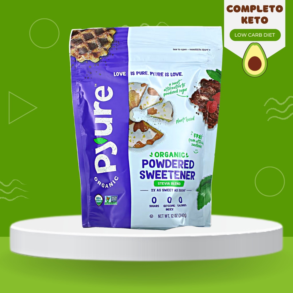 Completo Keto Pyure, Keto Friendly, Organic Powdered Stevia Sweetener