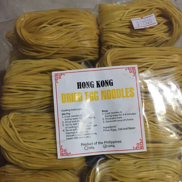 Dried Egg Noodles hongkong style 1kg Shopee Philippines