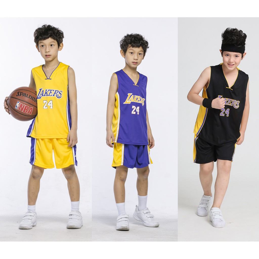 Los Angeles Lakers No.24 Kobe Bryant Kids Basketball Jersey ...