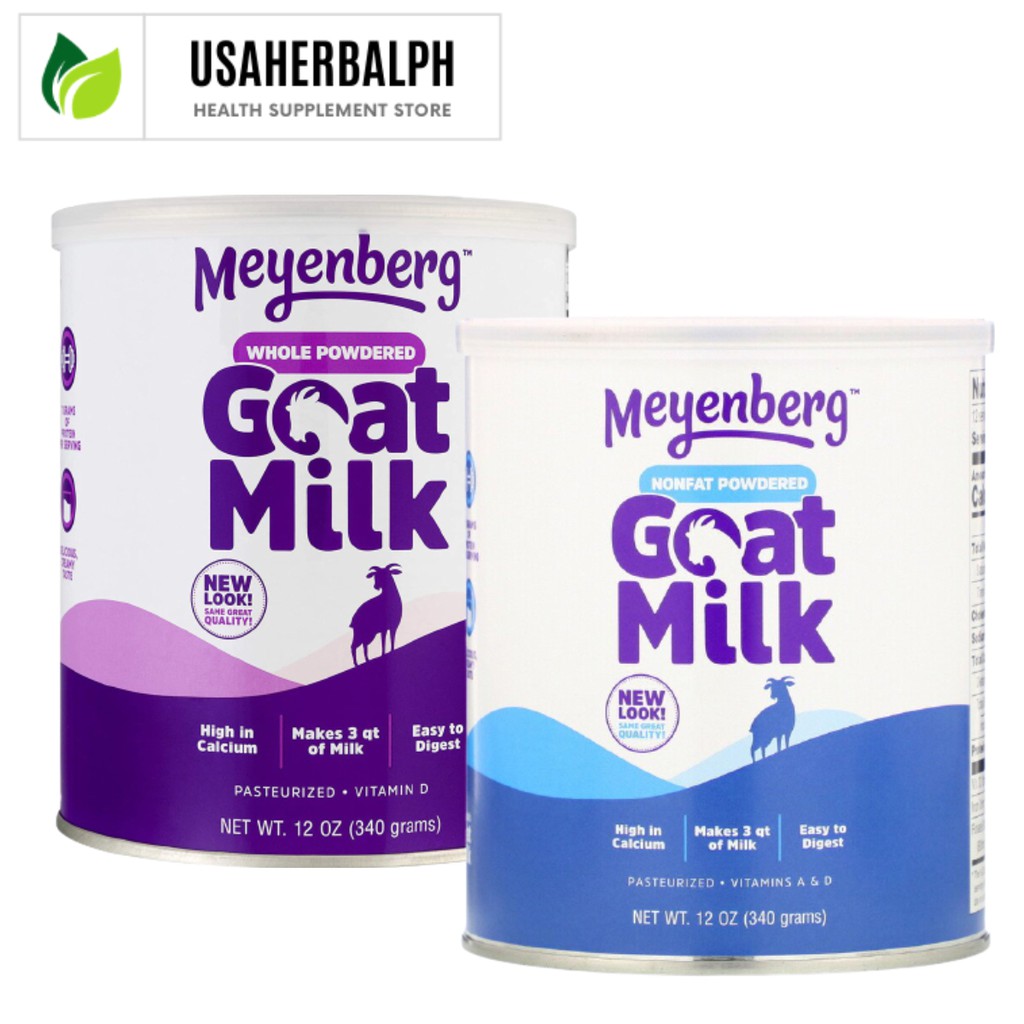 Meyenberg Goat Milk, WholeNonfat Powdered Goat Milk, Vitamin D, 12 oz