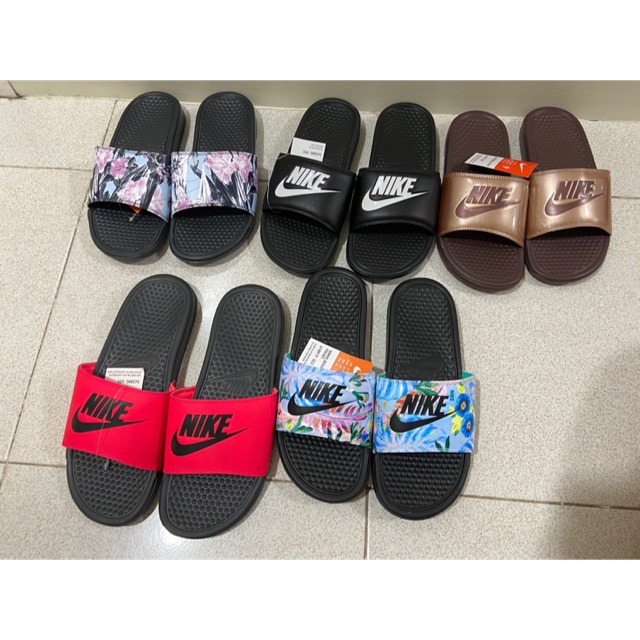 nike slides fake vs real