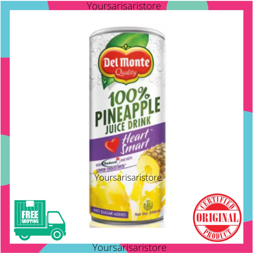 Del Monte Heart Smart Pineapple Juice 240ml Shopee Philippines