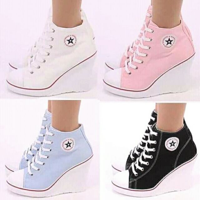 Converse wedge heel shoes best sale