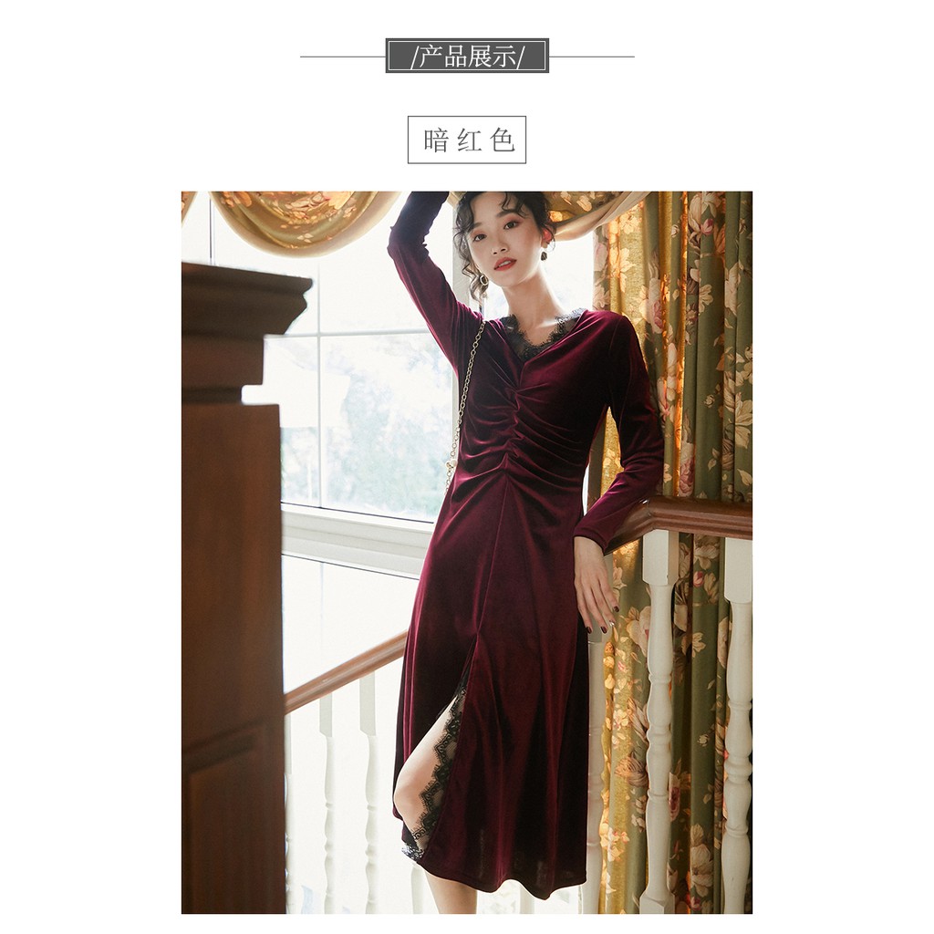 retro velvet dress