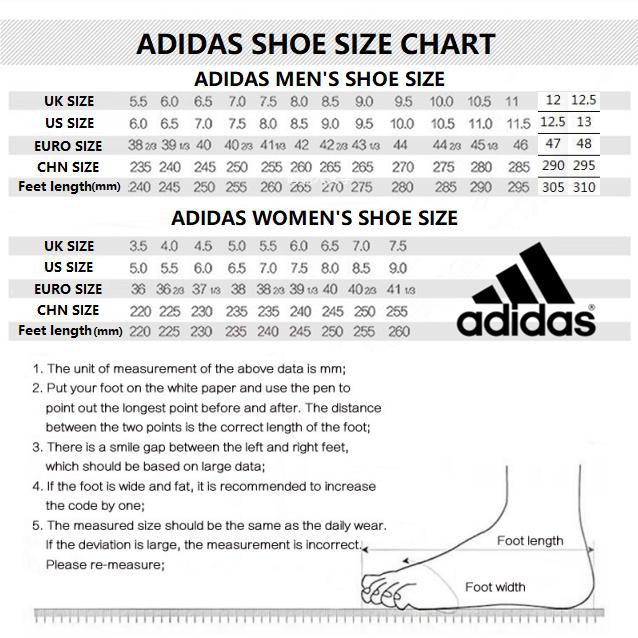 Adidas us to uk shop size chart in euro