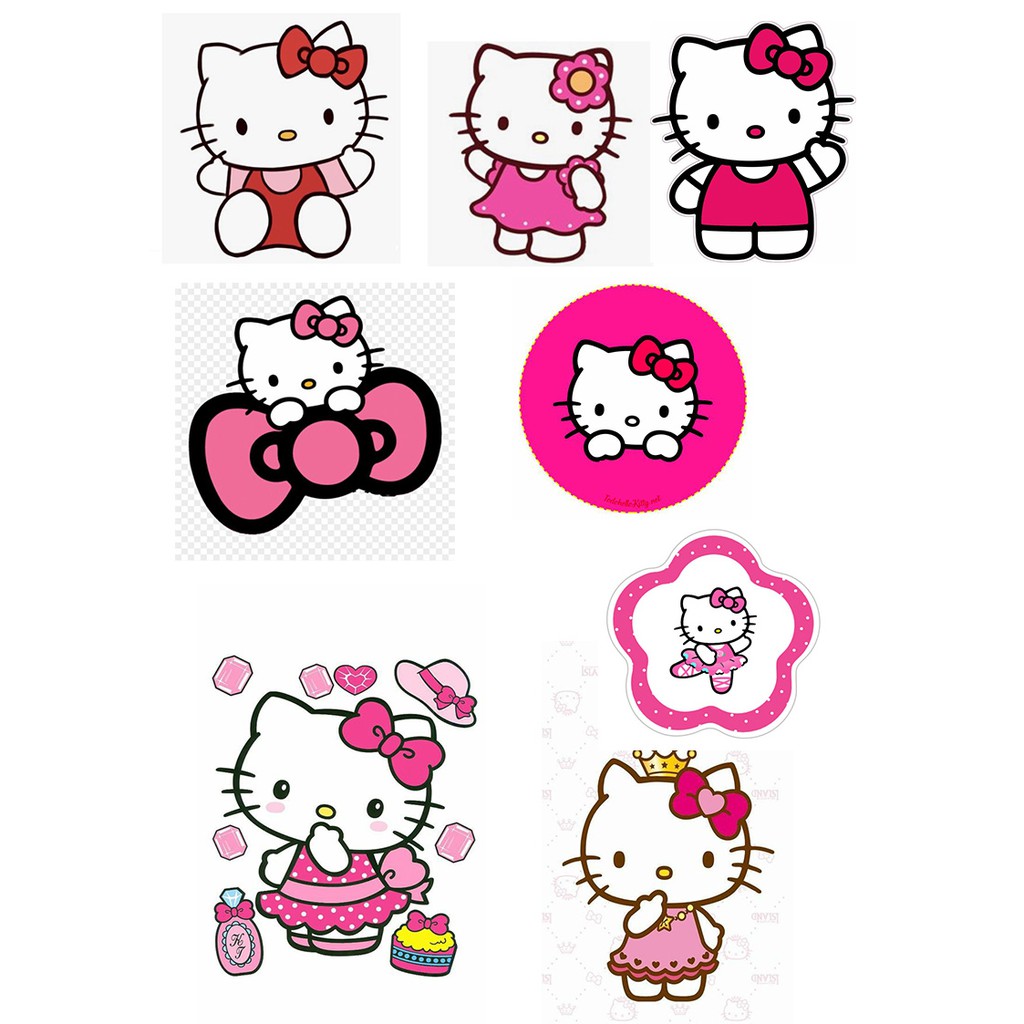 Hello Kitty Cake Topper Cupcake Themed Toppers Design Printed Photo