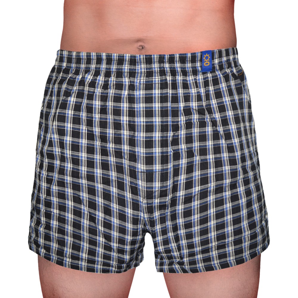 Sunjoy Checkered Boxer Shorts (Black/A.Black/Blue) | Shopee Philippines