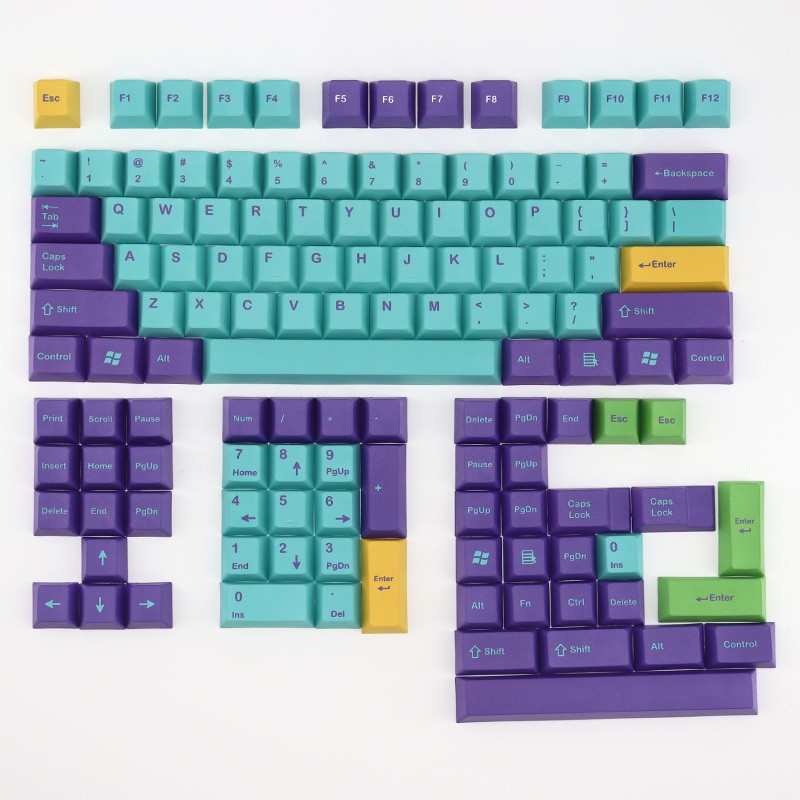 GMK Skeletor Cherry Profile PBT Keycaps 130 Keys DYE-SUB Keycaps for ...