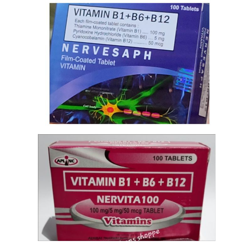 Vitamin B Complex (Nervesaph/ Nervita 100) Box of 100 Shopee Philippines