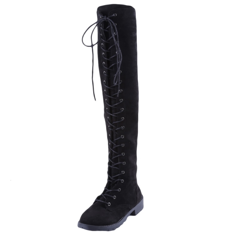 women's lace up thigh high boots
