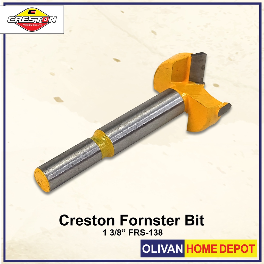 CRESTON Concealed Hinges Installation Forstner Drill Bit 13/8 inch