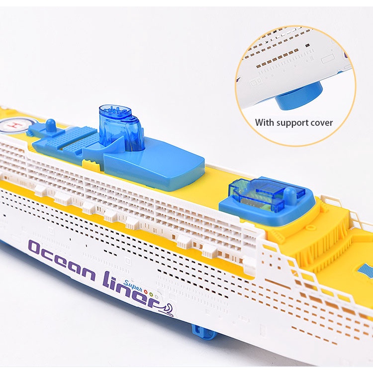 OCEAN LINER CRUISE SHIP BOAT ELECTRIC TOY FLASH LED LIGHT SOUND For KID CHILD 