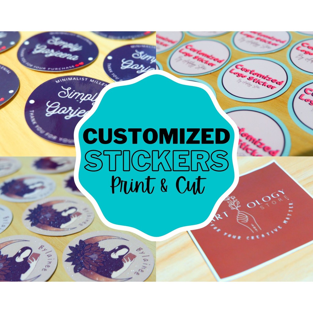 Customized / Personalized Sticker Label Print ( Logo ) per A4 Sheet ...
