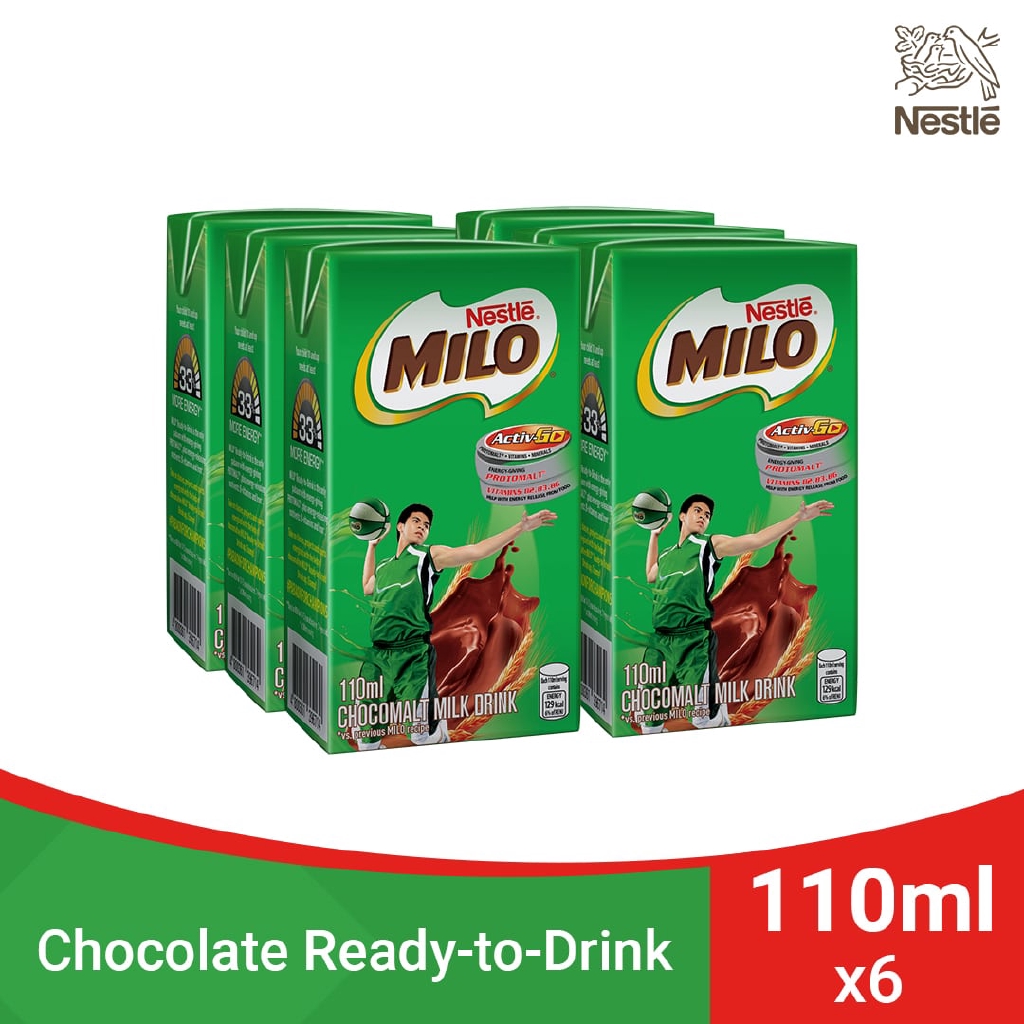 Nestle Milo RTD Flavoured Milk 110ml Pack of 6 Shopee Philippines