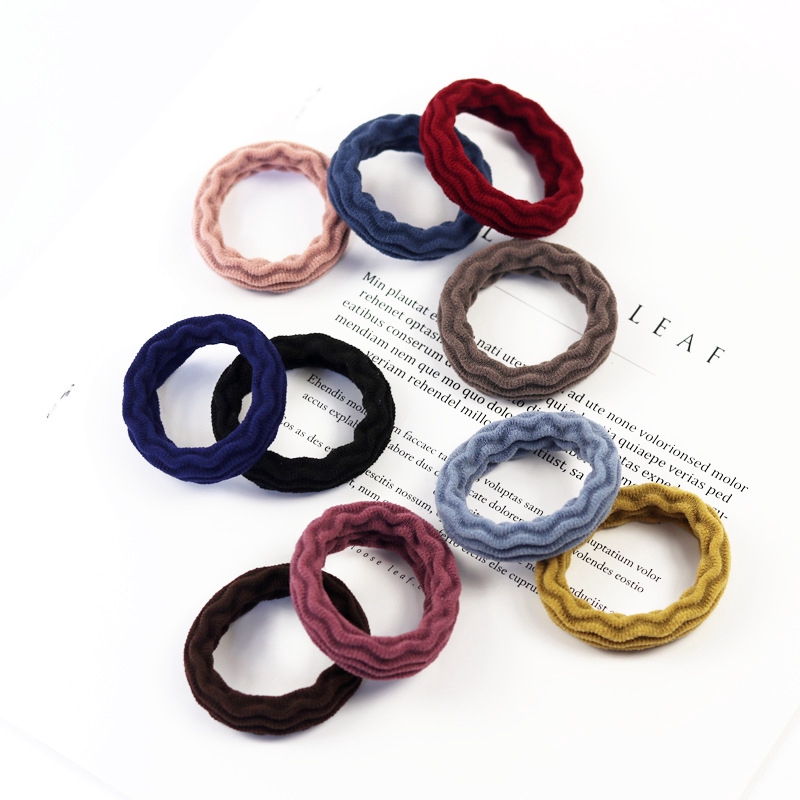 Thick High Elastic Knitted Hair Rope No Seam Durable Elastic Hair