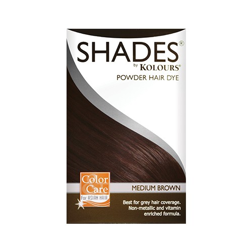 Shades Powder Hair Dye Medium Brown 9g