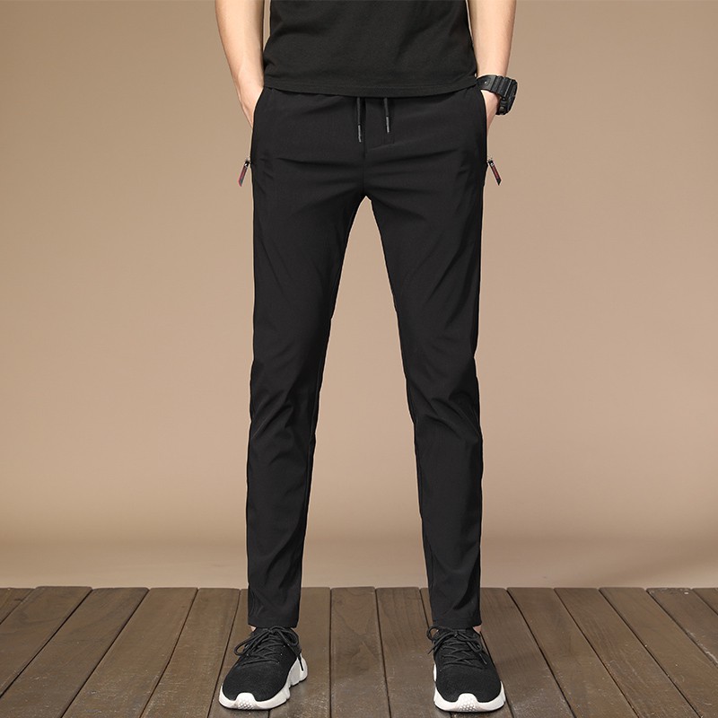 Men's Slim Plain Pants Korean Fashion Trend Pants For Men