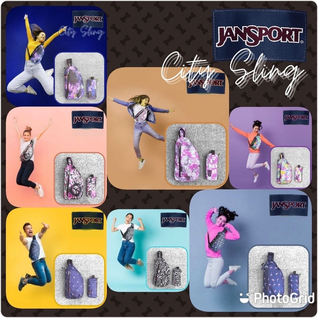 Jansport Bag City Sling Bag Summer Body Bag Zebra Print with FREE