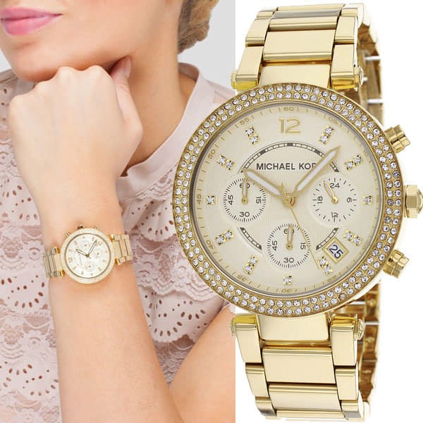 michael kors parker gold watch