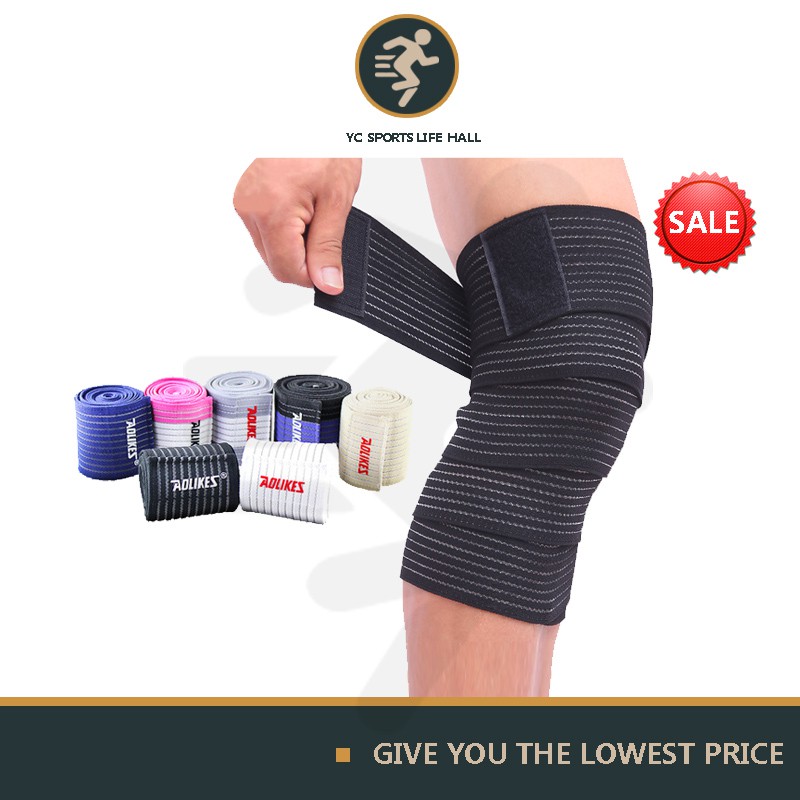 GEARDRIVE Long Elastic Knee Wrap Compression Bandage Brace Support For