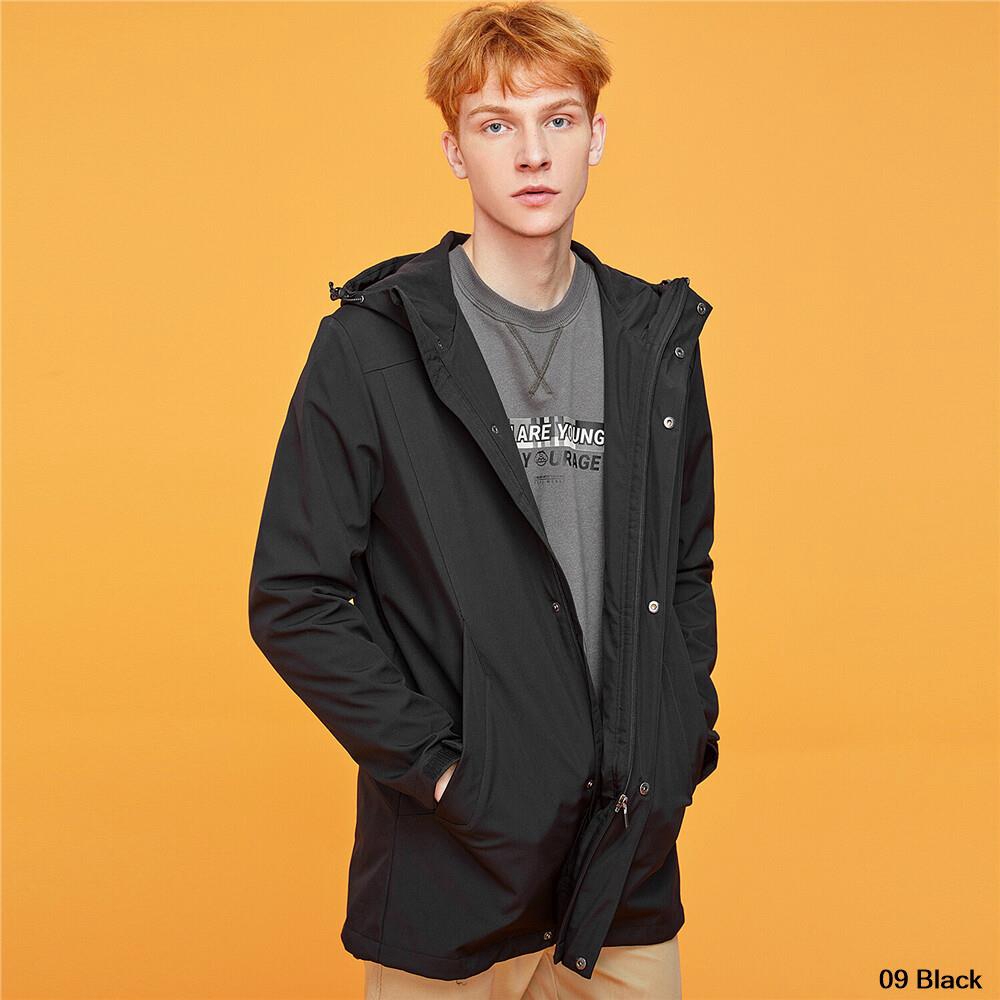 long hooded fleece jacket