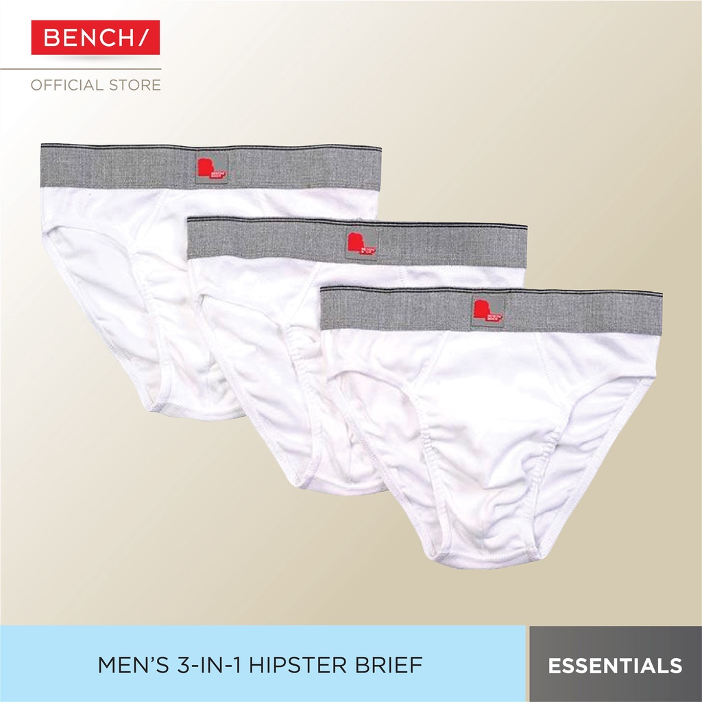 （hot sale）BENCH- TUB0315 Men's 3-in-1 Pack Hipster Brief