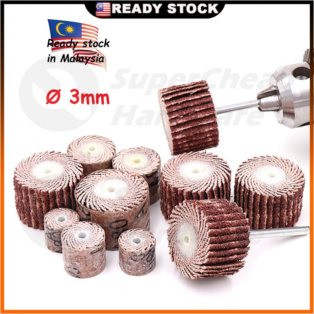 3mm Sanding Sandpaper Flap Wheel Grinding Head Grinder Burr Abrasive