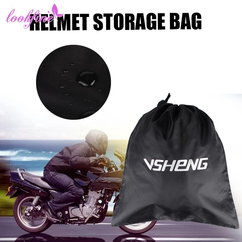 motorcycle helmet storage on bike