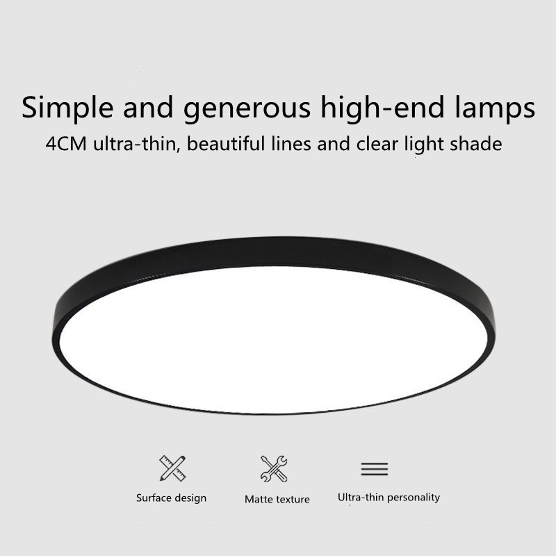 LED living room lamp 18W-30CM 24W-40CM bedroom lamp dining hall aisle corridor ceiling lamp monochro