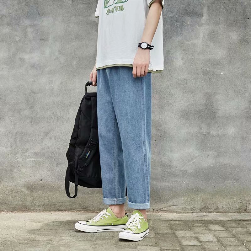 cut blue jeans