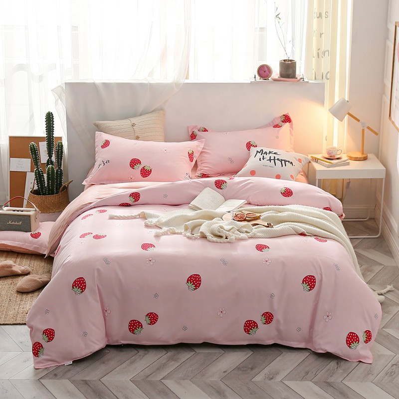 Delicious Strawberry 3/4in1 Fashion Bedding Set Bedsheet Pillowcase ...