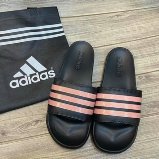 adidas slides black and gold