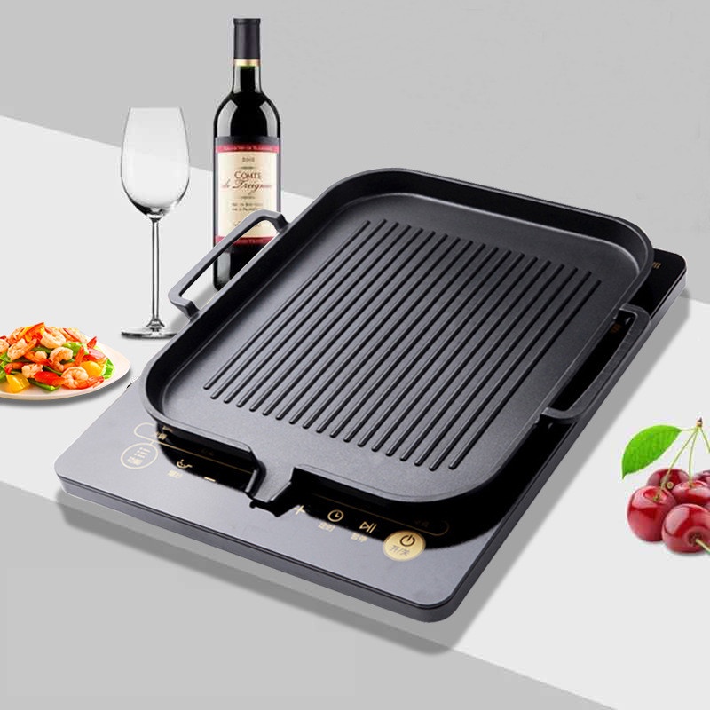Ready Stock Korean Induction Cooker Grill Pan Teppanyaki Nonstick Grill