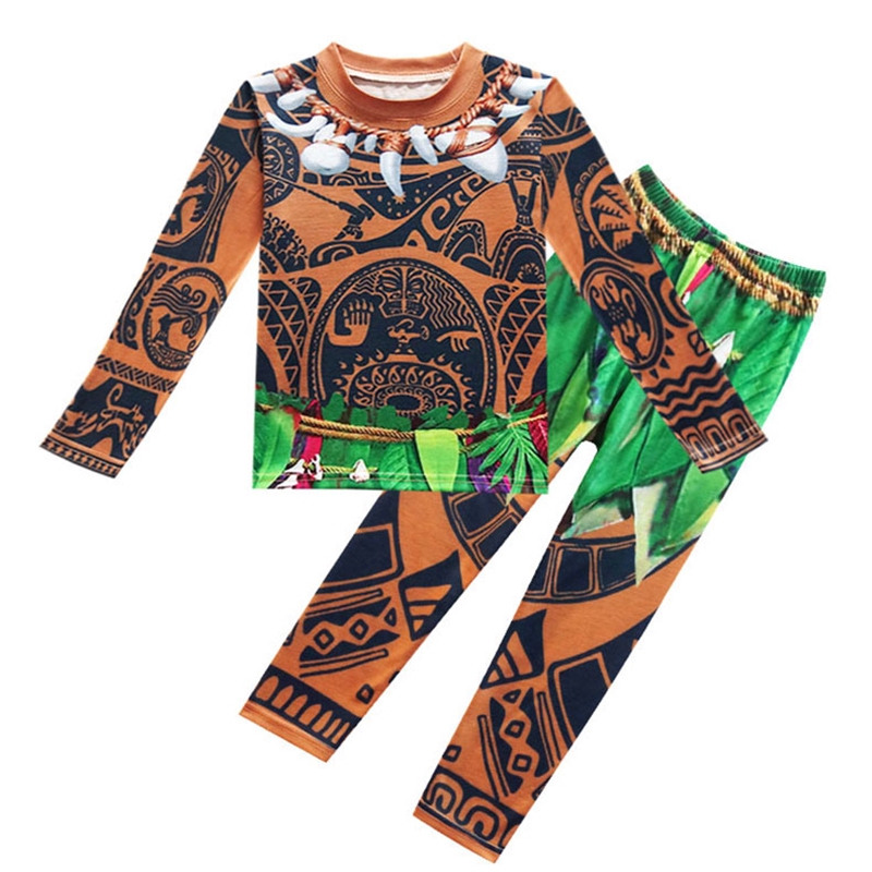 Movie Princess Moana Costume Kids Moana Princess Costume Children Costume Maui Children S Pajamas Shopee Philippines