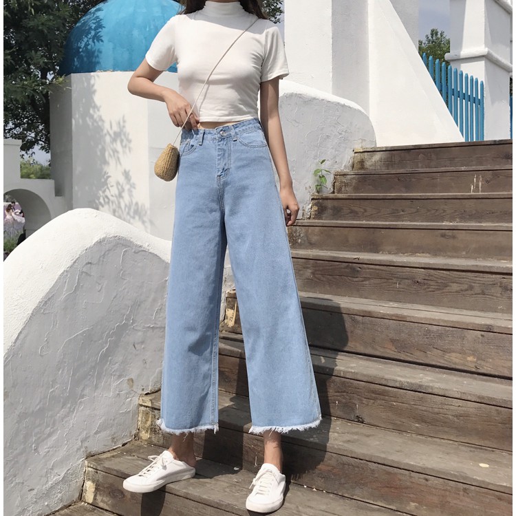 jean wide leg pants