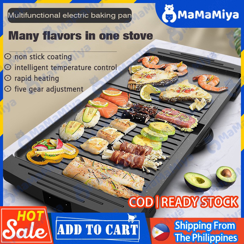 Electric Samgyupsal Grill Pan Less Oil Smoke Electric Griller Nonstick