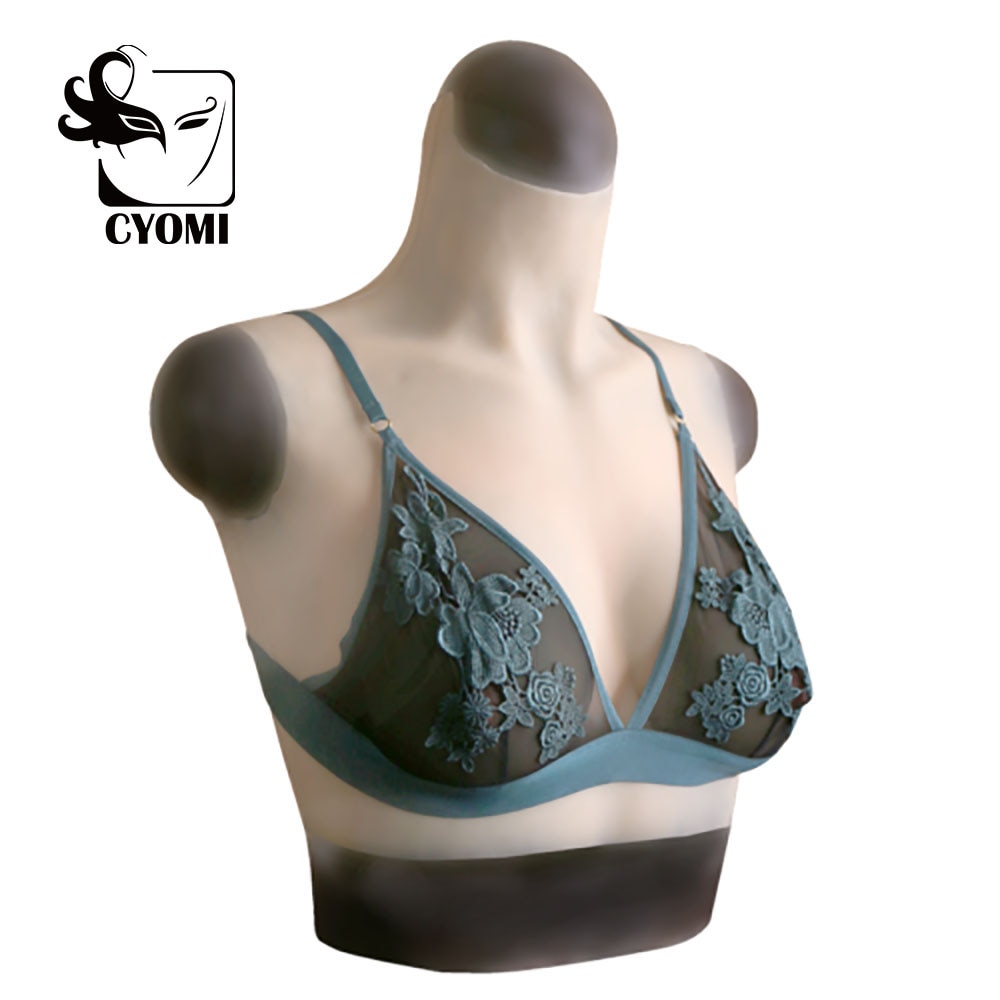 Silicone Breast Forms Halter Fake Boobs G Cup for Crossdresser Cosplayer Tan 