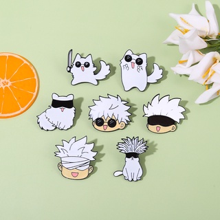 Ready Stock Quick Shipping Free Anti-Glare Brooch Curse Backtact Five Goods Cartoon Anime Metal Badge Cute Clothes Ba #2