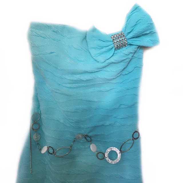 aqua blue formal dress