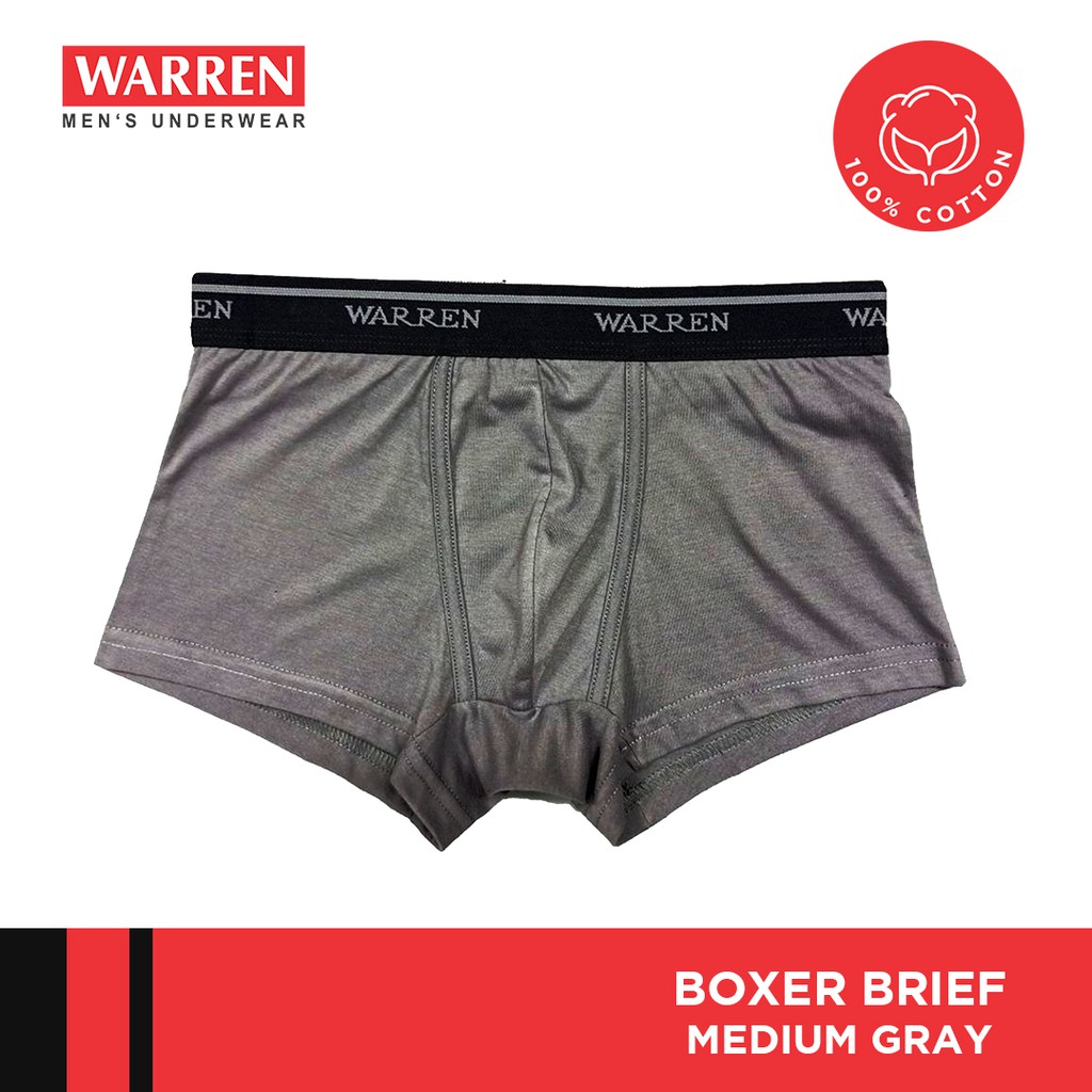 Warren Underwear 1-8444MG Boxer Brief (Medium Gray) | Shopee Philippines