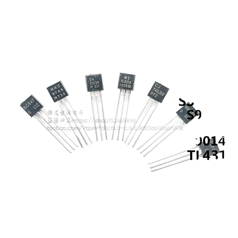 New straight plug transistor S8550 MAC97A6 9012 9013 TL431 2N2222A ...