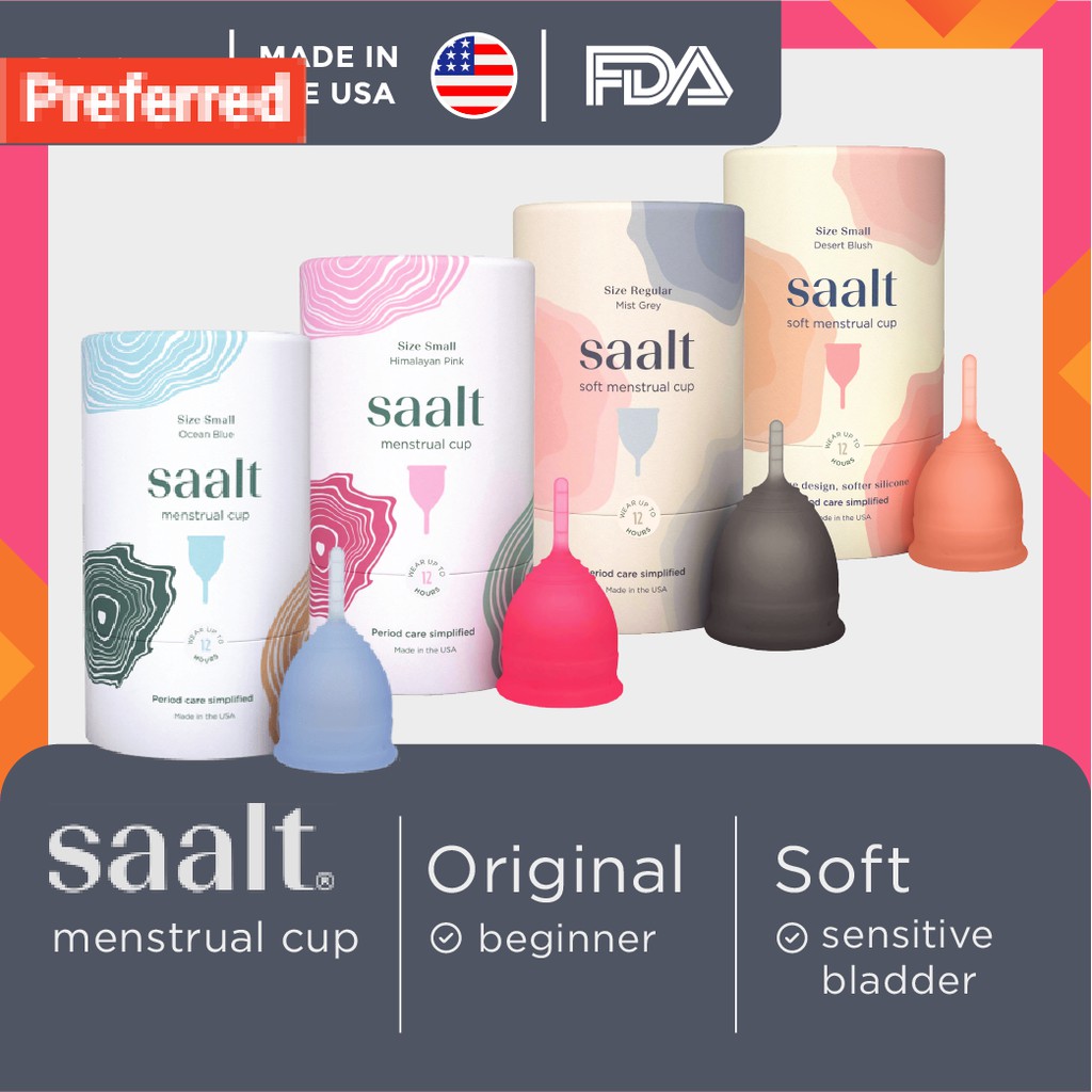 Saalt Menstrual Cup 🇺🇸MADE IN USA (Original/Soft/Teen) Shopee Philippines