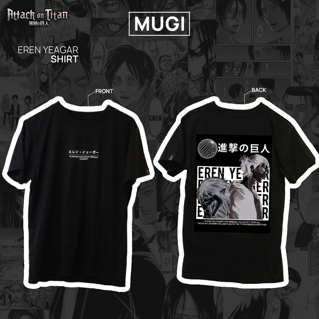 Anime Shirt - MUGI - Attack on Titan - Eren Yeagar tribute