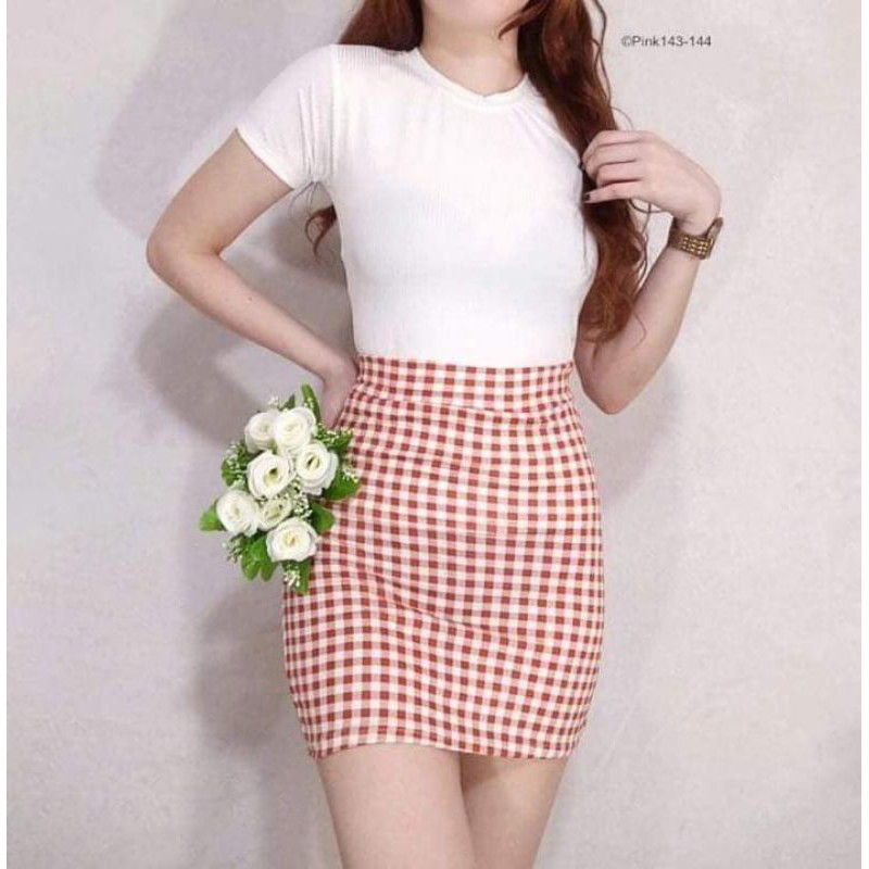 pencil cut mini skirt