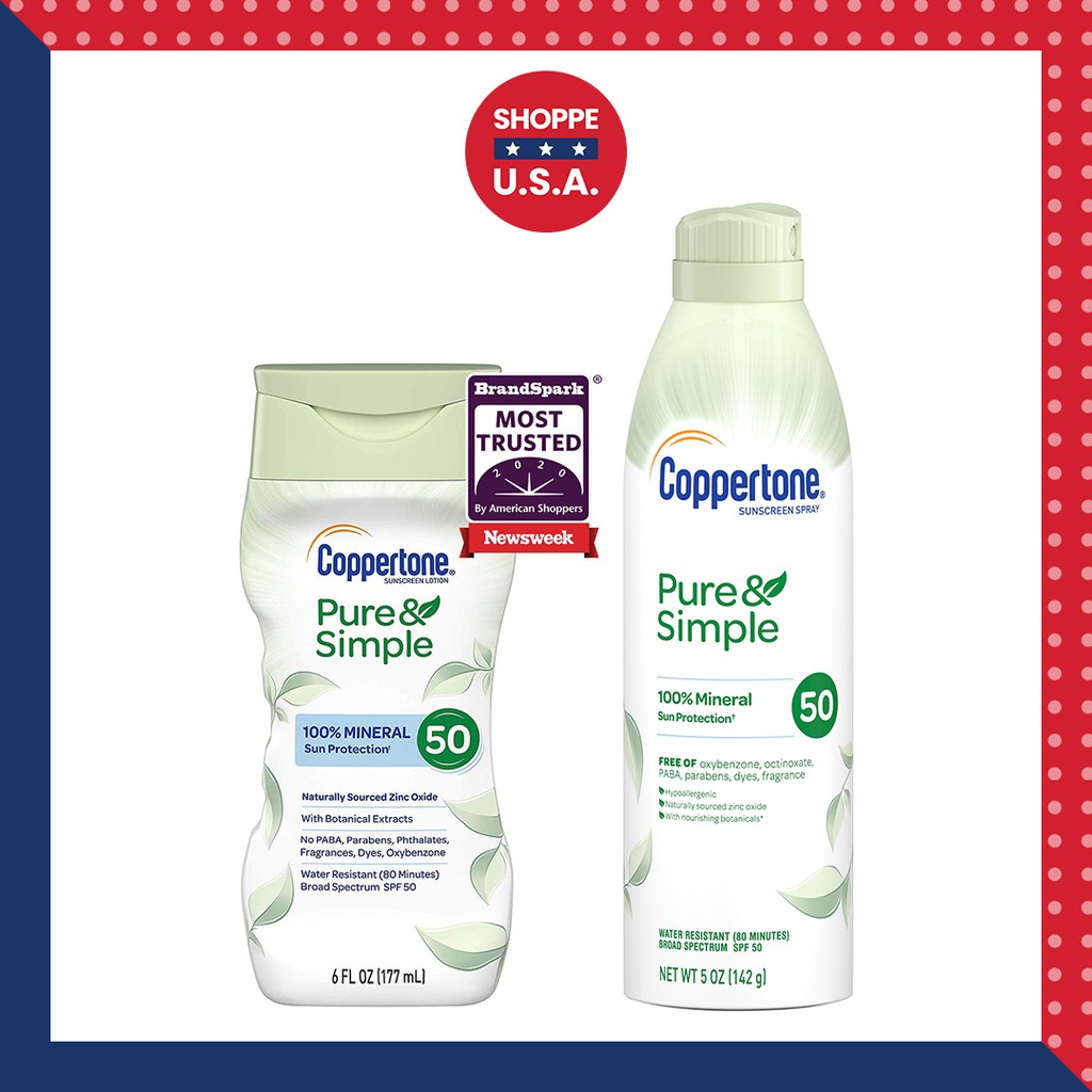 Coppertone Pure & Simple for Adults, SPF 50 Sunscreen | Shopee Philippines