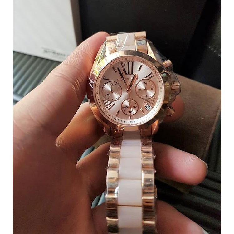 michael kors ceramic watch rose gold