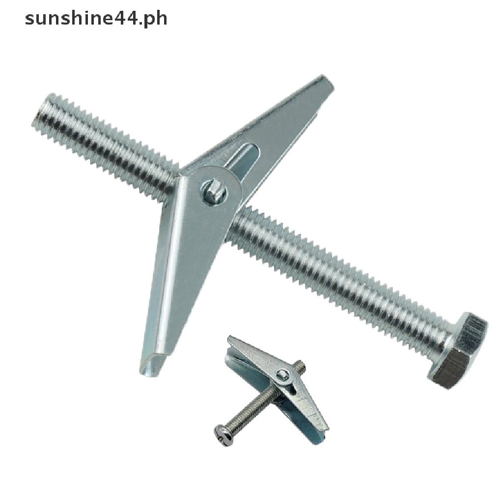 SUNSHINE44 210pcs Metal Spring Toggle Anchor M4M10 Plasterboard Wall
