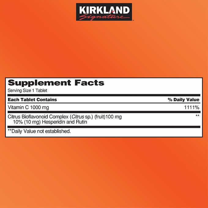 Kirkland Signature Vitamin C 1000 Mg 500 Tablets Usa Exp 11 24 Shopee Philippines