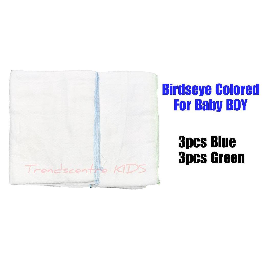 TRENDSCENTRE 6pcs Newborn Infant Baby Cloth Diaper Birdseye for Baby Boy Birds Eye Lampin Curity